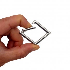 Çanta Aksesuar Kare Yaylı Halka 3.5 X 5.5 Cm Gümüş Renk