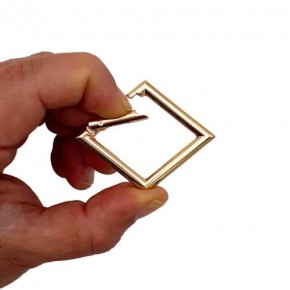 Çanta Aksesuar Kare Yaylı Halka 3.5 X 5.5 Cm Light Gold Renk