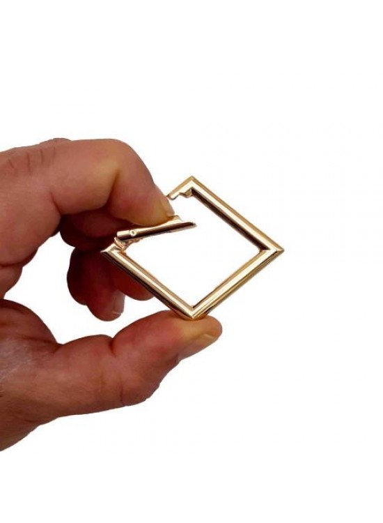Çanta Aksesuar Kare Yaylı Halka 3.5 X 5.5 Cm Light Gold Renk