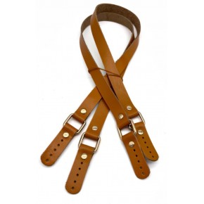 Çanta Aksesuar Karedört Model Gerçek Deri Hardal Sarı Renk Çanta Sapı Light Gold  Metal