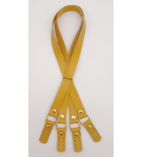 Çanta Aksesuar Karedört Model Gerçek Deri Limon Küfü Renk Çanta Sapı Light Gold Metal