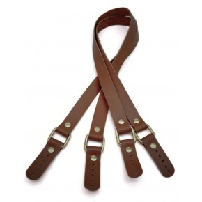 Çanta Aksesuar Karedört Model Gerçek Deri Sütlü Kahve Renk Çanta Sapı Light Gold  Metal