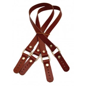 Çanta Aksesuar Karedört Model Gerçek Deri Taba Renk Çanta Sapı Light Gold  Metal