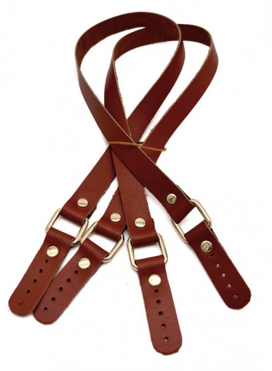 Çanta Aksesuar Karedört Model Gerçek Deri Taba Renk Çanta Sapı Light Gold  Metal