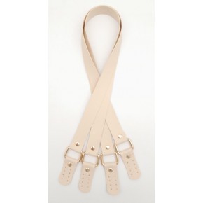 Çanta Aksesuar Karedört Model Suni Deri Krem Renk Çanta Sapı Light Gold Metal