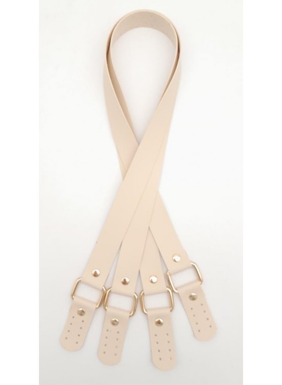 Çanta Aksesuar Karedört Model Suni Deri Krem Renk Çanta Sapı Light Gold Metal Çanta Aksesuar Karedört Model Suni Deri Krem Renk Çanta Sapı Light Gold Metal