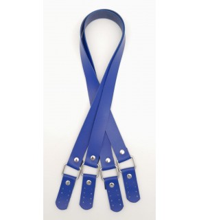 Çanta Aksesuar Karedört Model Suni Deri Mavi Renk Çanta Sapı Gümüş Metal