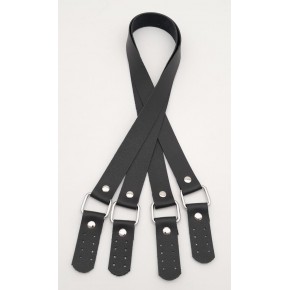 Çanta Aksesuar Karedört Model Suni Deri Siyah Renk Çanta Sapı Gümüş Metal