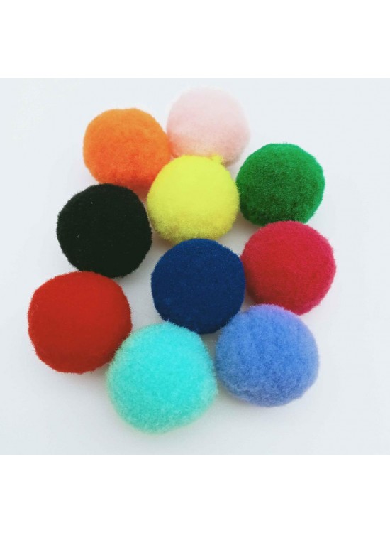 Çanta Aksesuar Karışık Renk 2.5 Cm Ponpon 10Lu Çanta Aksesuar Karışık Renk 2.5 Cm Ponpon 10Lu