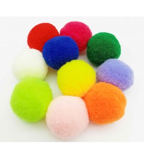 Çanta Aksesuar Karışık Renk 3 Cm Ponpon 10Lu