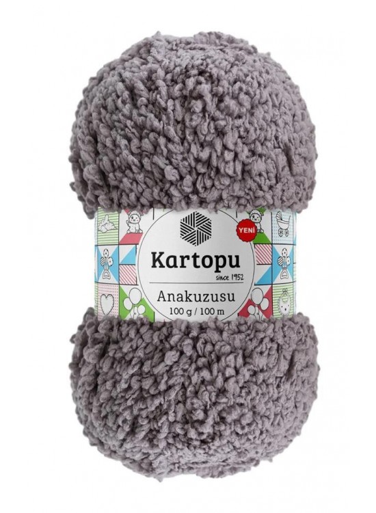 Çanta Aksesuar Kartopu  Anakuzusu Kuzucuk İpi Koyu Gri