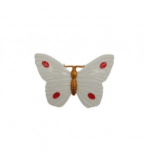 Çanta Aksesuar Kelebek Model Beyaz Renk Plaka Süs