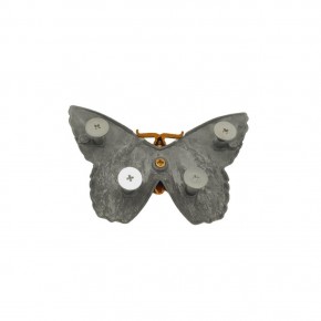 Çanta Aksesuar Kelebek Model Beyaz Renk Plaka Süs