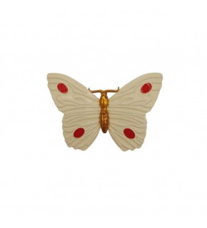 Çanta Aksesuar Kelebek Model Krem Renk Plaka Süs