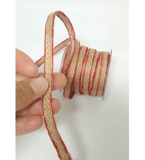 Çanta Aksesuar Kenarları Kırmızı Hasır Renk Kordon, Büzgü İpi Metrelik