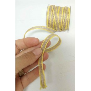 Çanta Aksesuar Kenarları Sarı Hasır Renk Kordon, Büzgü İpi Metrelik