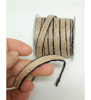 Çanta Aksesuar Kenarları Siyah Hasır Renk Kordon, Büzgü İpi Metrelik