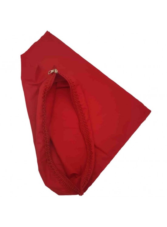 Çanta Aksesuar Kırımızı Renk 45X45 Cm, Dikilmiş Halde, Fermuarlı Astar