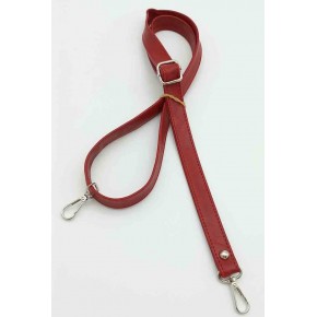 Çanta Aksesuar Kırmızı 125X2 Cm Çanta Sapı Sürgütlü Gümüş Metal