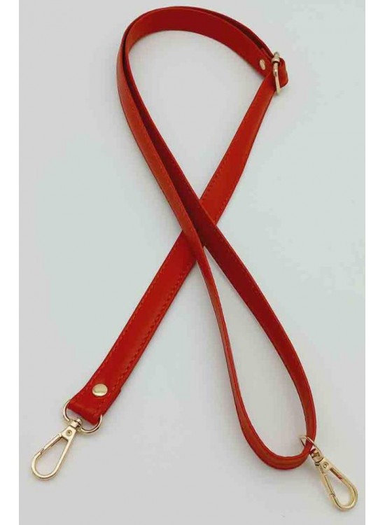 Çanta Aksesuar Kırmızı 125X2 Cm Çanta Sapı Sürgütlü Light Gold Metal