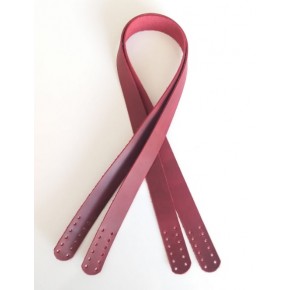 Çanta Aksesuar Kırmızı Crazy Oil Renk Gerçek Deri 70X2.3 Cm Çift Sap