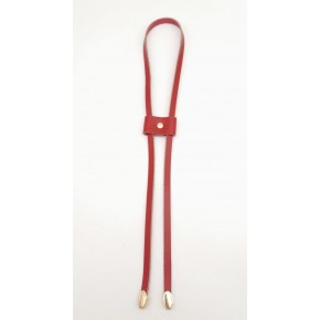 Çanta Aksesuar Kırmızı Gerçek Deri Büzgü Light Gold Metalli