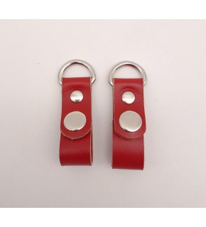 Çanta Aksesuar Kırmızı Gerçek Deri Çıtçıtlı Sapucu Böce Gümüş Metalli