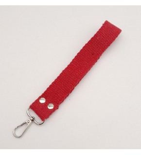 Çanta Aksesuar Kırmızı Pamuklu Kolon Elcik Gümüş Metalli