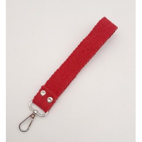 Çanta Aksesuar Kırmızı Pamuklu Kolon Elcik Gümüş Metalli