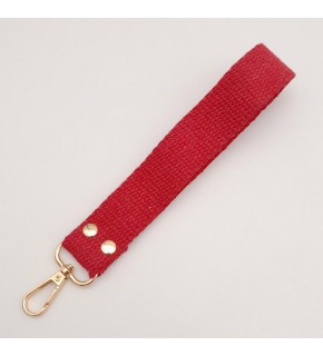 Çanta Aksesuar Kırmızı Pamuklu Kolon Elcik Light Gold Metalli