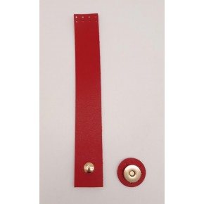 Çanta Aksesuar Kırmızı Renk 20x3 Cm Tek Kat Suni Deri Kapak Light Gold Metal