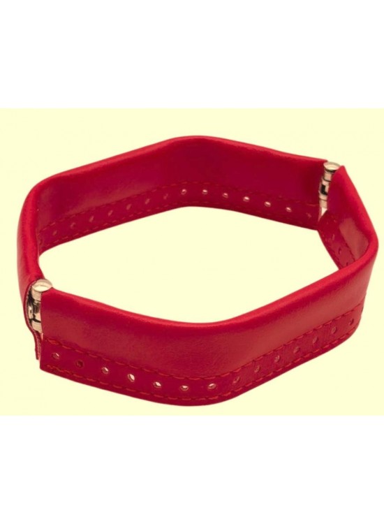 Çanta Aksesuar Kırmızı Renk Derili Metal Çanta Ağzı 18 Cm