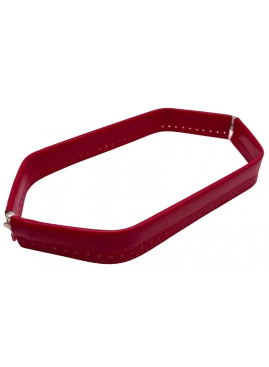 Çanta Aksesuar Kırmızı Renk Derili Metal Çanta Ağzı 33 Cm
