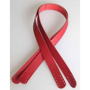 Çanta Aksesuar Kırmızı Renk Gerçek Deri 70X2.3 Cm Çift Sap