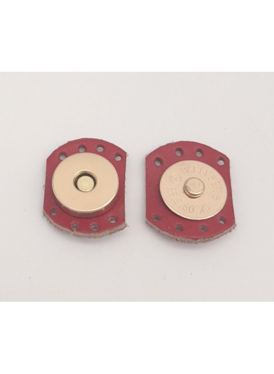 Çanta Aksesuar Kırmızı Renk Gerçek Derili Oval Kenar Mıknatıslı Çıtçıt Light Gold Metalli Çanta Aksesuar Kırmızı Renk Gerçek Derili Oval Kenar Mıknatıslı Çıtçıt Light Gold Metalli