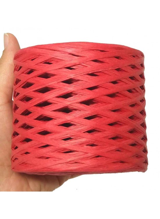 Çanta Aksesuar Kırmızı Renk İthal Rafya İp (11 Numara )