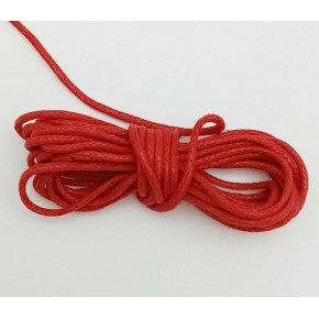 Çanta Aksesuar Kırmızı Renk Mumlu Koton İp 5 Metre