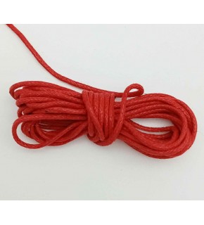 Çanta Aksesuar Kırmızı Renk Mumlu Koton İp 5 Metre