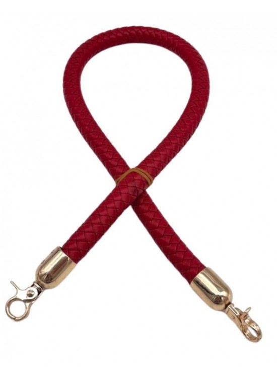 Çanta Aksesuar Kırmızı Renk Uzun Tek Örme Çanta Sapı Light Gold Metal Çanta Aksesuar Kırmızı Renk Uzun Tek Örme Çanta Sapı Light Gold Metal