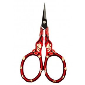 Çanta Aksesuar  Kırmızı Renk Vintage Makas 11 cm