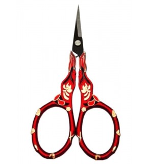 Çanta Aksesuar  Kırmızı Renk Vintage Makas 11 cm