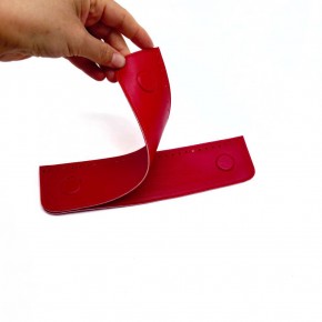 Çanta Aksesuar Kırmızı Suni Derili Çift Gizli  Mıknatıs