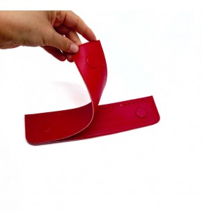 Çanta Aksesuar Kırmızı Suni Derili Çift Gizli  Mıknatıs