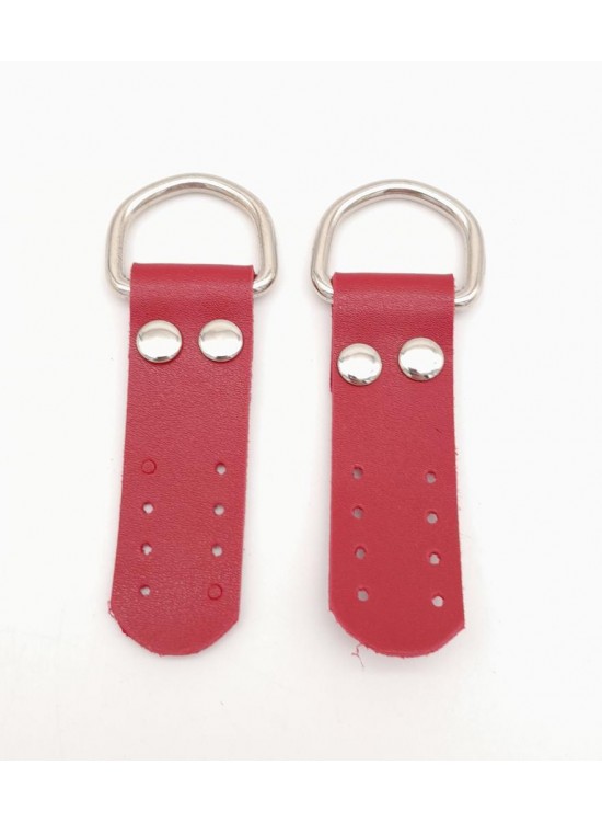 Çanta Aksesuar Kırmızı Tek Kat Suni Deri Sapucu Böce Gümüş Metalli