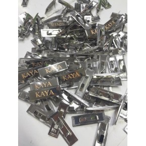 Çanta Aksesuar Kişiye Özel Metal Etiket Plaka Süs 50 Adet