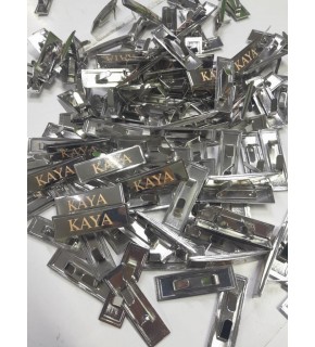 Çanta Aksesuar Kişiye Özel Metal Etiket Plaka Süs 50 Adet