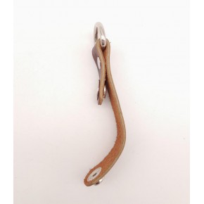 Çanta Aksesuar Kızıl Kahve Gerçek Deri Çıtçıtlı Sapucu Böce Gümüş Metalli 1 Adet