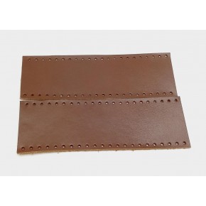 Çanta Aksesuar Kızıl Kahve Gerçek Deri Tutma Sapı 18X6 Cm Simit Sap