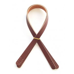 Çanta Aksesuar Kızıl Kahve Renk Gerçek Deri 70X2 Cm Çift Sap