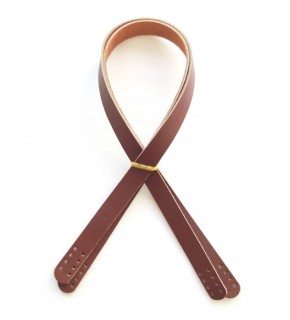 Çanta Aksesuar Kızıl Kahve Renk Gerçek Deri 70X2 Cm Çift Sap